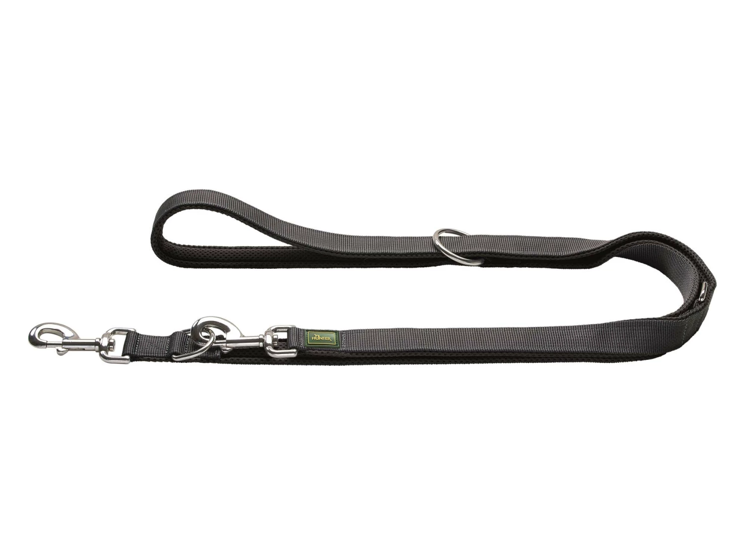 Hunter Verstellbare Hundeleine Maldon Schwarz/grau 1 Hunter Verstellbare Hundeleine Maldon Schwarz/grau