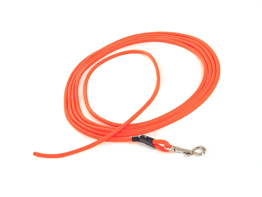 Biothane Schleppleine Rund 8 Mm Neonorange 1 Biothane Schleppleine Rund 8 Mm Neonorange