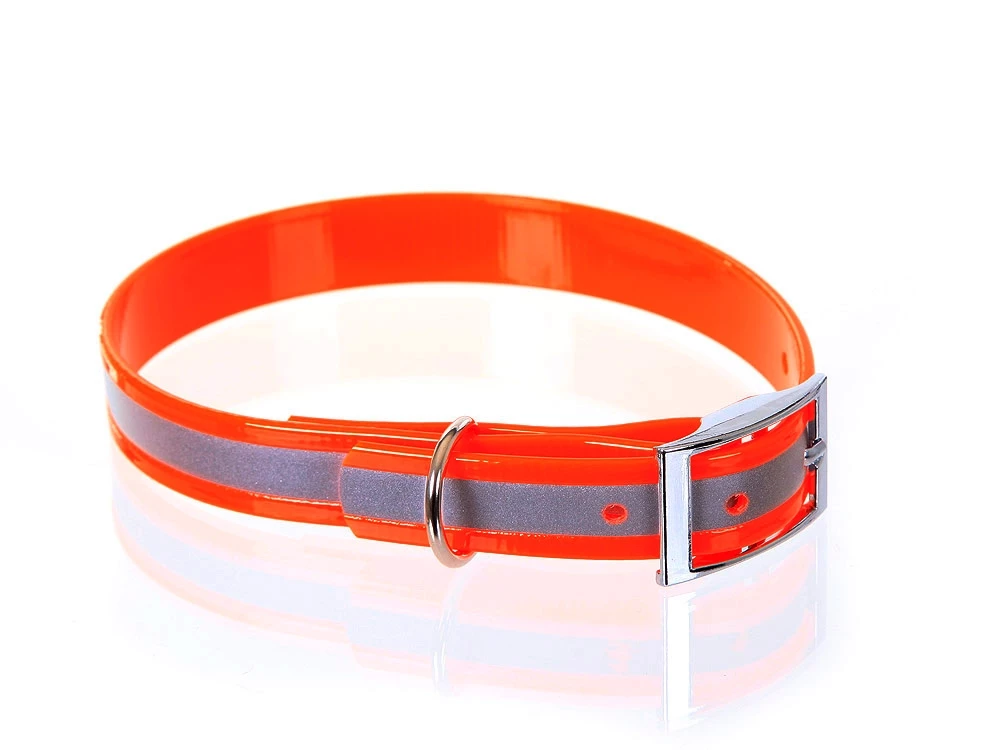 Relaxoo Biothane Reflex Hundehalsband Orange 19mm Breit 1 Relaxoo Biothane Reflex Hundehalsband Orange 19mm Breit