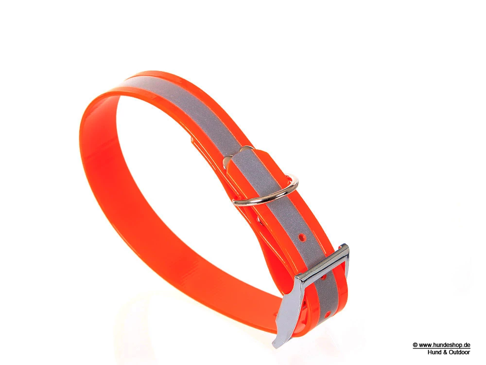 Relaxoo Biothane Reflex Hundehalsband Orange 25mm Breit 3 Relaxoo Biothane Reflex Hundehalsband Orange 25mm Breit – Bild 3