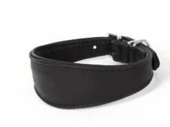 Windhunde Halsband Luxor Nappaleder Schwarz