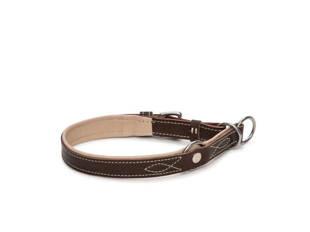 Zugstopp Hundehalsband Waldbursche Havanna/creme 1 Zugstopp Hundehalsband Waldbursche Havanna/creme