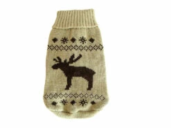 Wolters Strickpullover Elch Beige/braun