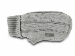 Wolters Zopf Strickpullover Silber