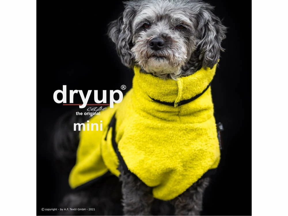 Dryup Cape Hundebademantel Mini Lime 1 Dryup Cape Hundebademantel Mini Lime