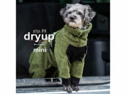 Dryup Body Zip.fit Mini Hundebademantel Moos