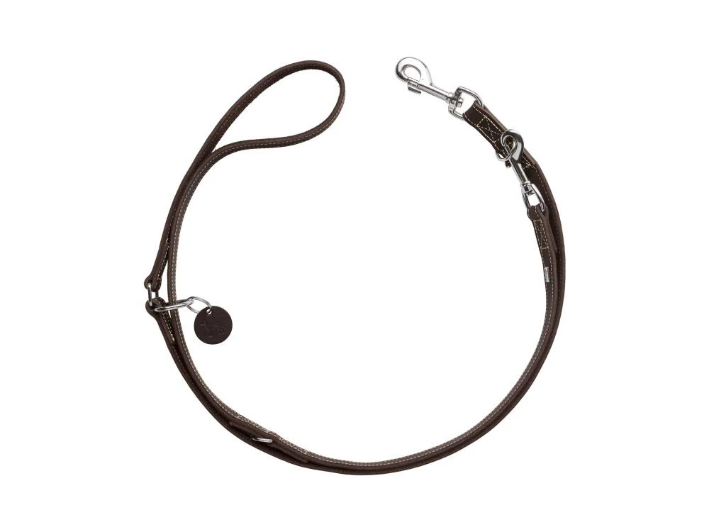 Hunter Aalborg Verstellbare Führleine Dunkelbraun 2 Hunter Aalborg Verstellbare Führleine Dunkelbraun – Bild 2